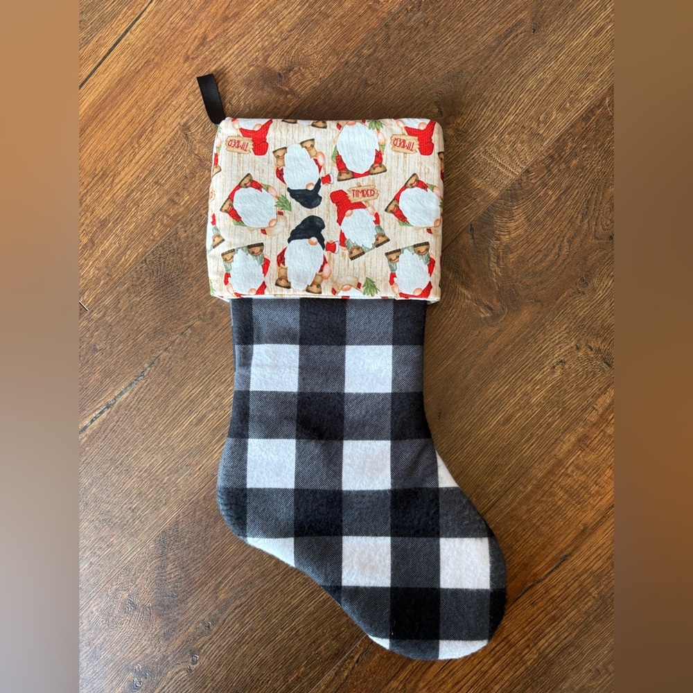 NWOT Buffalo Print with Gnome Cuff Christmas Stocking ✨Multiple Available✨